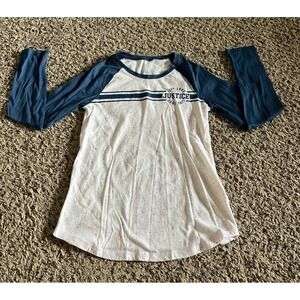 Justice Girl‎ navy/speckled baseball color-block long sleeve size 10